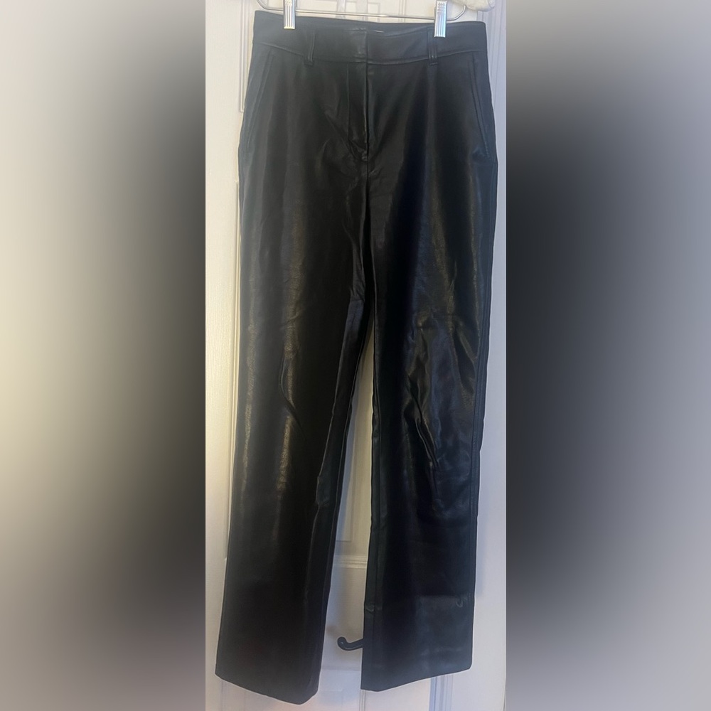 Aritzia Babaton Black Leather Trousers - Picture 2 of 4